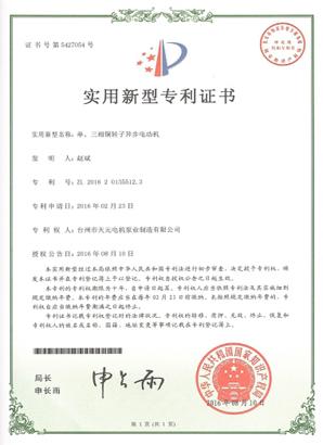 Patent certificate